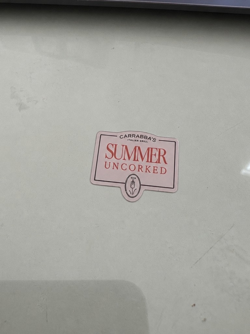Summer Uncorked Pink Promotional Sticker